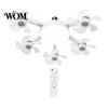 Smart Home Ceiling Fan 3/4/5 Blade with Light & Remote Control, 2-in-1 Silent LED Drone Foldable Blades, 3-Speed Dimmable E27 Socket for Bedroom