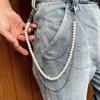 Simple Waist Chain For Women Temperament Pearl Beaded U-Shaped Waist Chain Hip Hop Rock Personality Jeans Chain Accessories