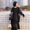 Broadcast Women's A-line Irregular Hem Short-Sleeve Midi Dress