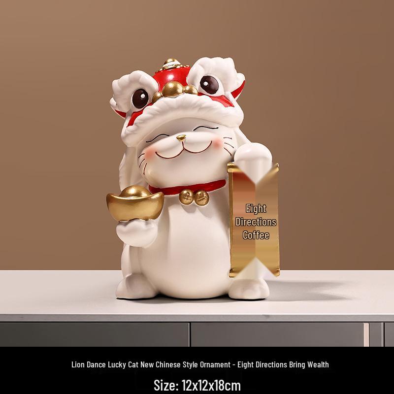 

Contemporary Lion Dance Ornament for Living Room or Office Decor
