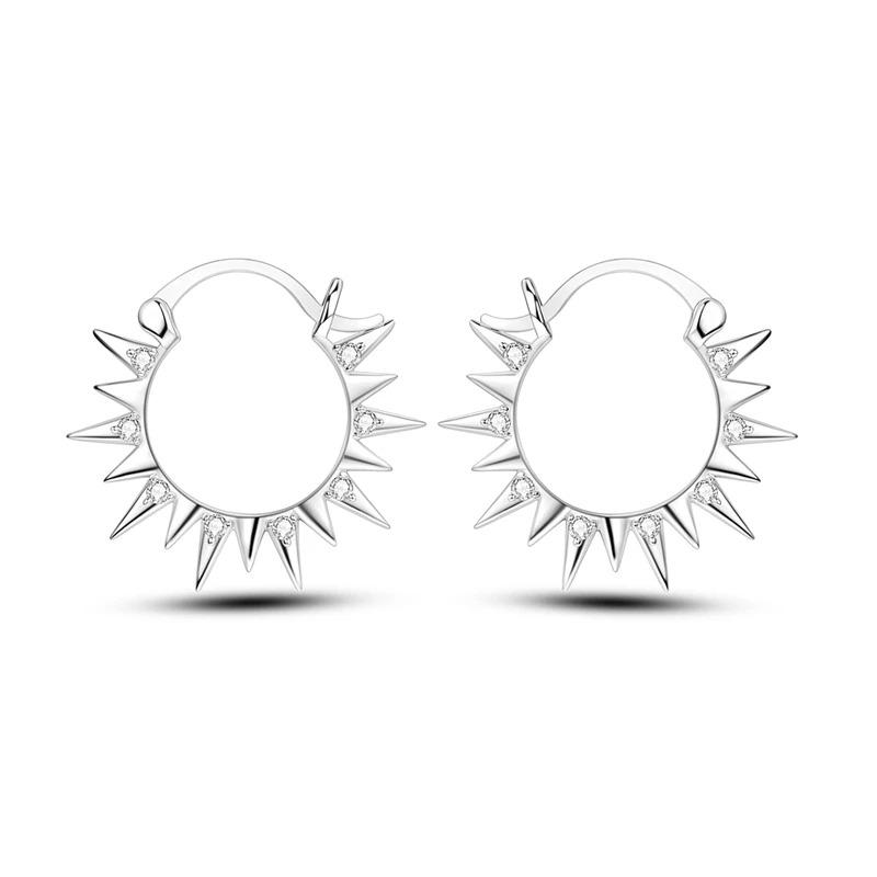 New 925 Sterling Silver Star Moon Earrings for Women Sparkling Zircon Ear Studs Luxury Romantic Fine Jewelry Gift for Girl