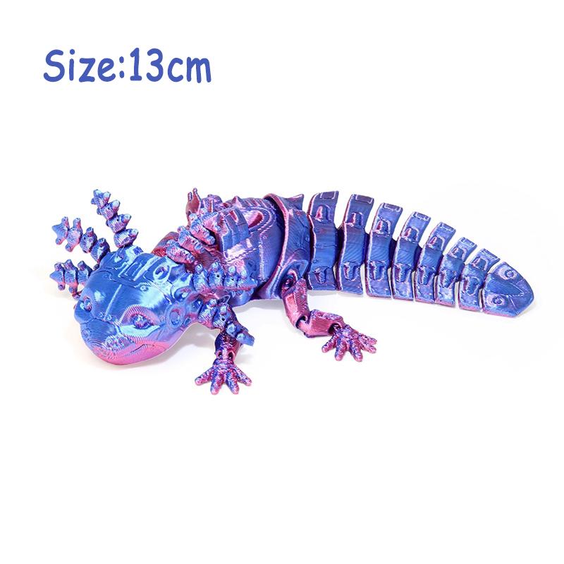 3D-printede Dyr Leketøy Flerleddet Bevegelig Dinosaur Slange Fidget Leketøy Voksne Autisme Stresslindrende Leker Skrivebordsdekor Barn Gave