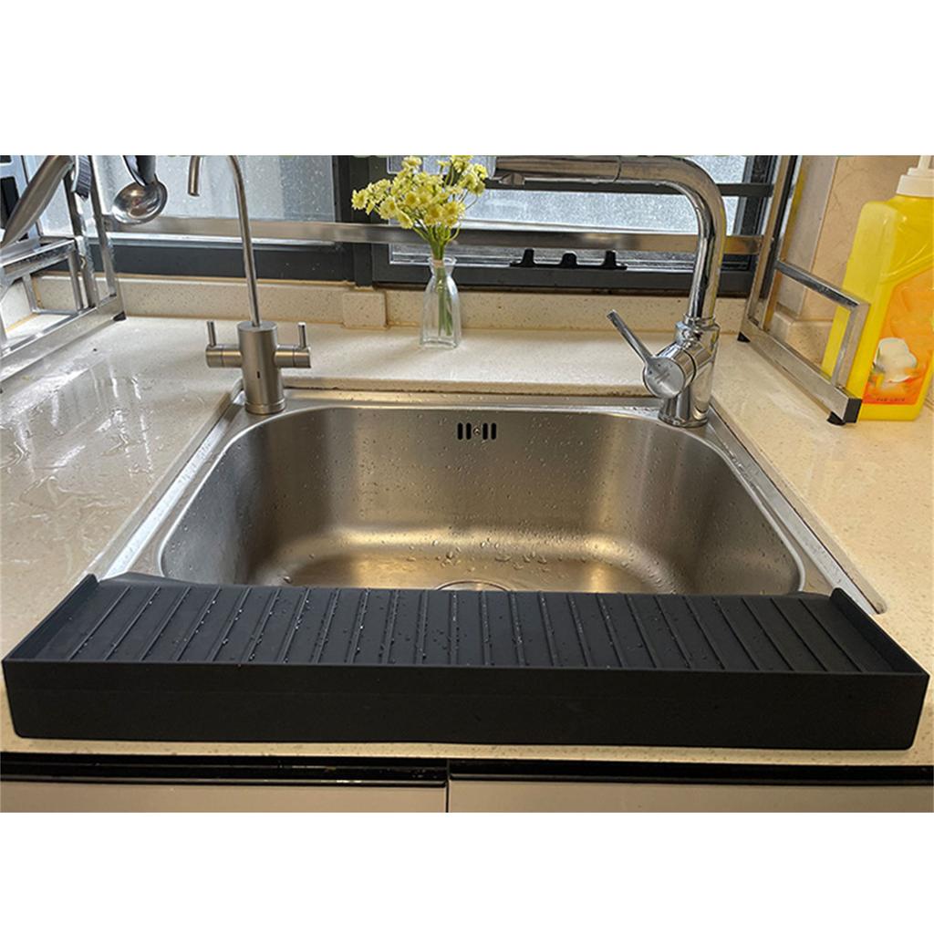 Silicon Sink Protector Sink Splash Guard Countertop Edge Protector Sink Accessories for Bathtub Kitchen Enduring