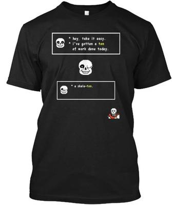 Maglietta Scherzo Sans Undertale 100% Cotone T-shirt Uomo Top Fatto negli USA T-shirt Tee Top Unisex