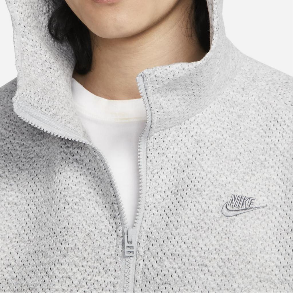 Nike SS23 Solid Logo Patchwork Zip-Up Hoodie Jacket Men Jackets Smoke-Gray FB7414-077