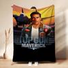 Top Gun Maverick Movie Poster Pattern Blanket Fluffy Plush Throw Blanket For Living Room Gaming Room Home Decor Holiday Gift