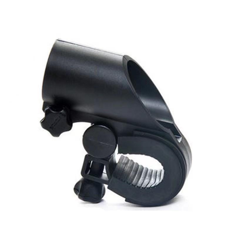 1pc Bicycle Handlebar Light Bracket Rotatable Flashlight Clip Durable Lamp Holder Practical Stand For Cycling Headlight