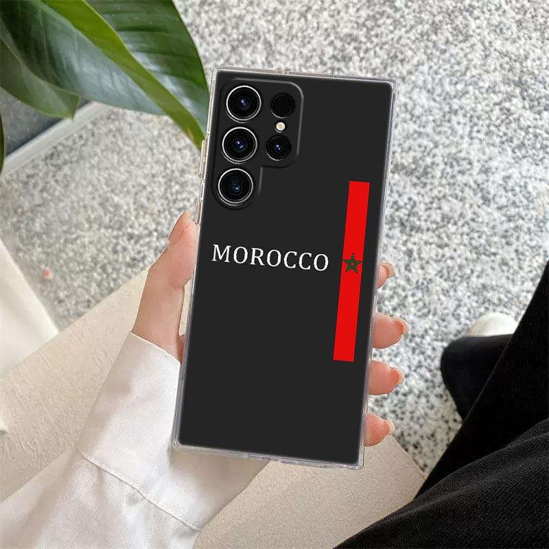 

Morocco Flag Maroc Moroccan passport Clear Case For Samsung Galaxy S26 S25 S24 S23 Ultra S20 S21 FE S22 Plus S26 5G Phone Cover Galaxy S22 Ultra