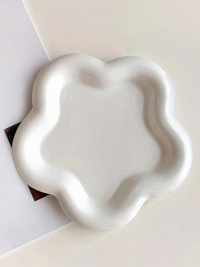 1pc Flower Shaped Jewelry Tray, Jewelry Plate, Jewelry Storage Tray, Jewelry Holder, Household Creative Jewelry Storage Ornament