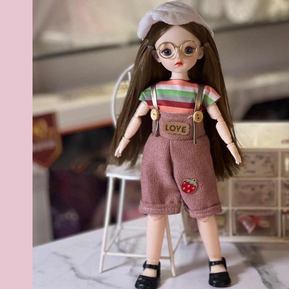 Thick Hair 30cm Bjd Doll Korean Makeup Look 1/6 BJD Doll Mini Girl Toy  Girls Gifts