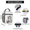 Cute Winking Kawaii Husky Insulated Lunch Bag for Women Kids Portable Food Boxes Thermal Lunch Box Tote