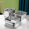 Commercial Stainless Steel Rectangular Food Pan with Lid