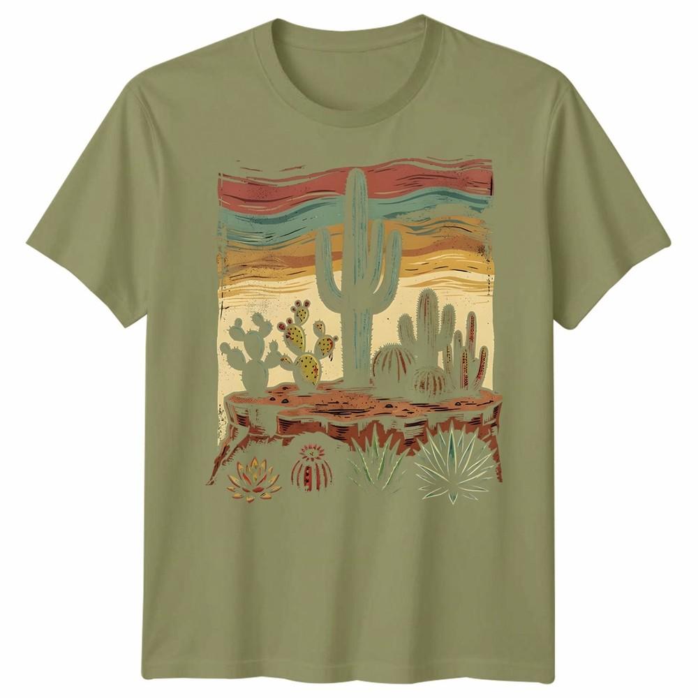 Retro Desert Cactus Unisex T Shirt Southwest Boho Plant Lover Unisexs Unisexs Tee