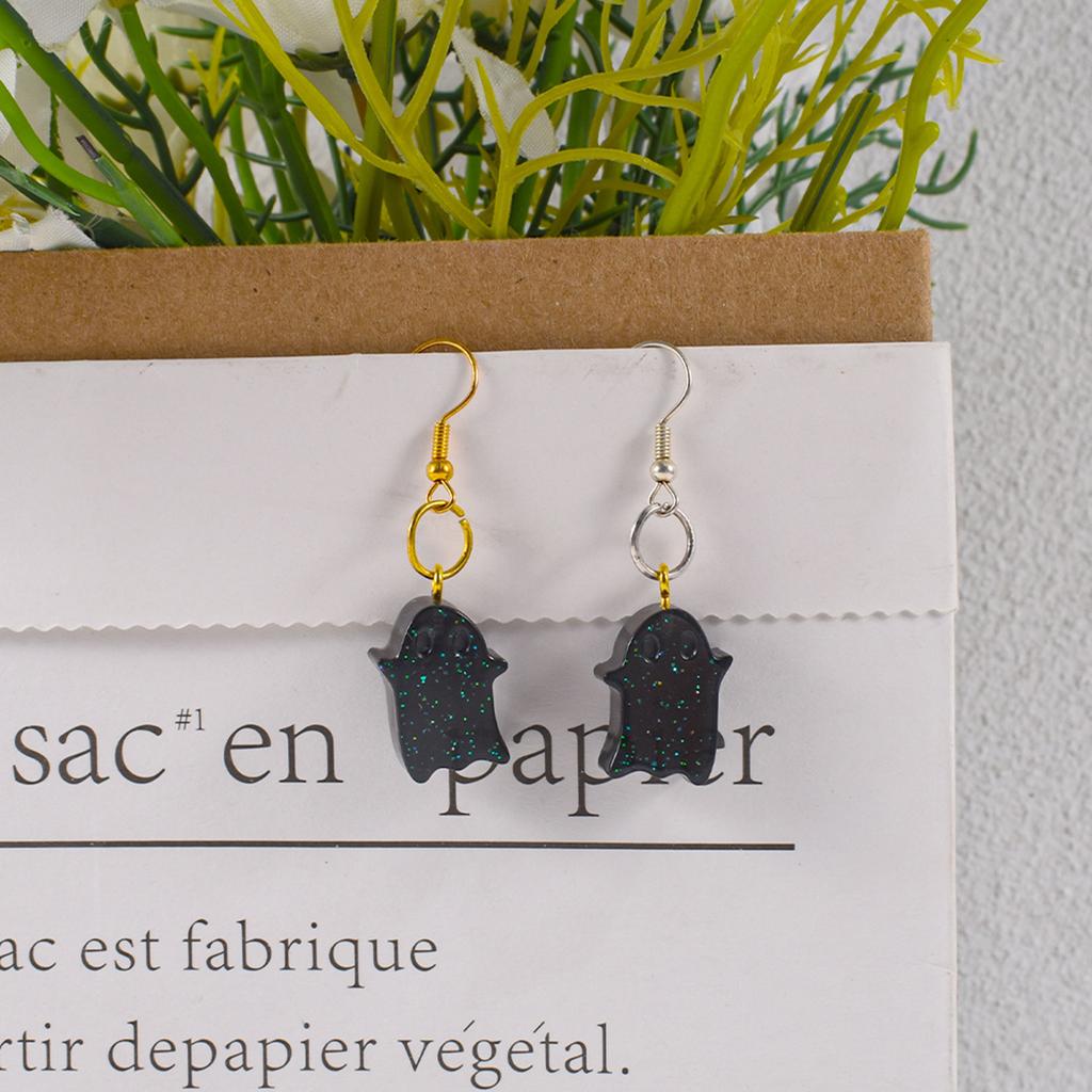 Seasonal Halloween Charm Silicone Mold Epoxy Resin Earrings Pendant Mold Halloween Specter Accessory Crafting Tool