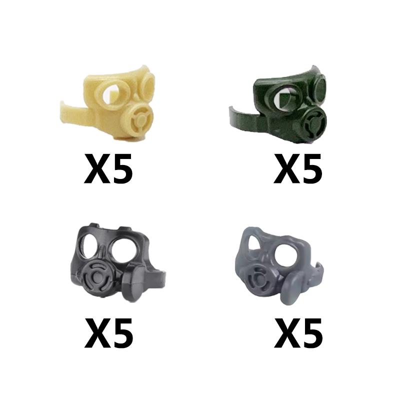 Military MOC Figure Building Blocks Explosion Proof Helmet Hat Gas Mask Kit SWAT Goggle Vest Belt Headset DIY Toy Gift K001