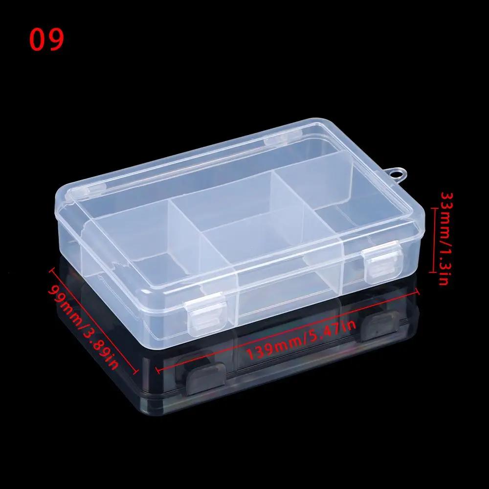 Multi Styles Small Square Clear Plastic Storage Box For Jewelry Diamond Embroidery Craft Bead Pill Home Storage Organization
