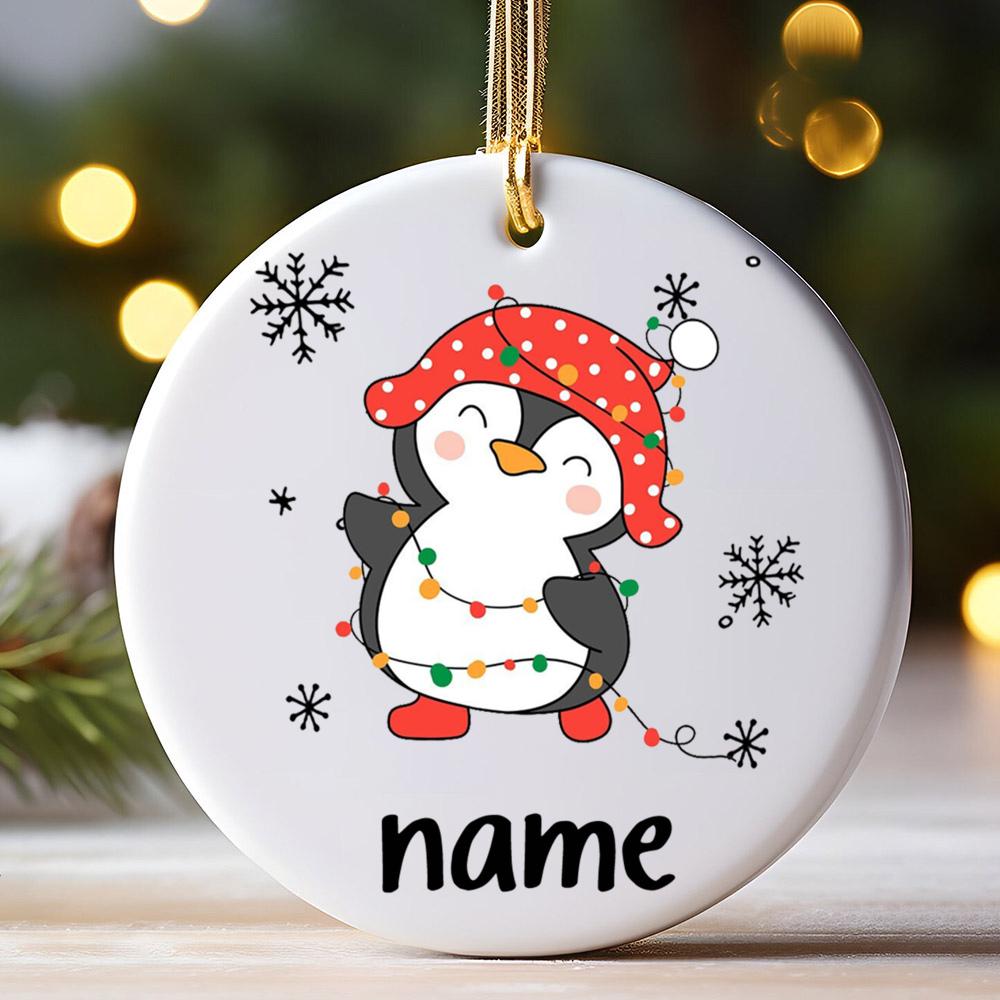 Personalized Ceramic Christmas Ornament Pendant Custom Name Family Xmas Decor Monogram Photography Accessories Keepsake Gifts