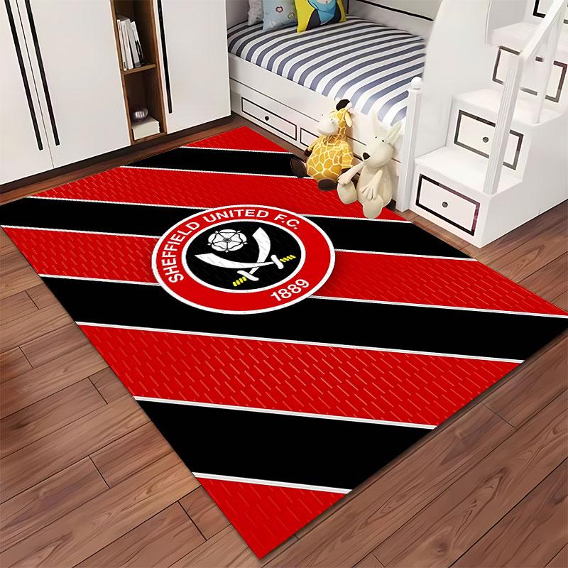 Tappeto con Logo Sheffield United adatto come tappetino antiscivolo per il soggiorno o il divano della camera da letto