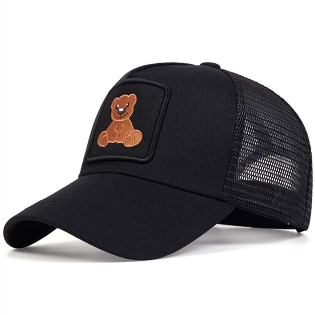 Fashion Animal Embroidery Baseball Cap Vintage Mesh Breathable Sunscreen Hat Adult Unisex Hip Hop Hat Dad Truck Hat