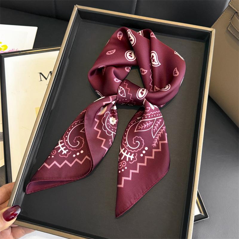 

Square Scarf Turban Hijab Women s Luxury Headscarf Neckerchief Bandana Shawl Fashion Windproof Headband Print Wraps Handkerchief 70x70cm