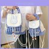 Miffy Cartoon Bunny Mini Backpack For Girls With Nylon Material And Inside Pocket For School Use