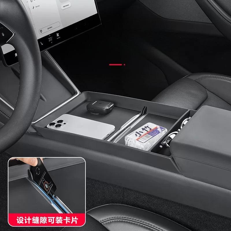 For Tesla Model Y Juniper Model YL Central Control Panel Storage Box Model 3 Highland Panel Frame Glasses Case Car Storage Tray