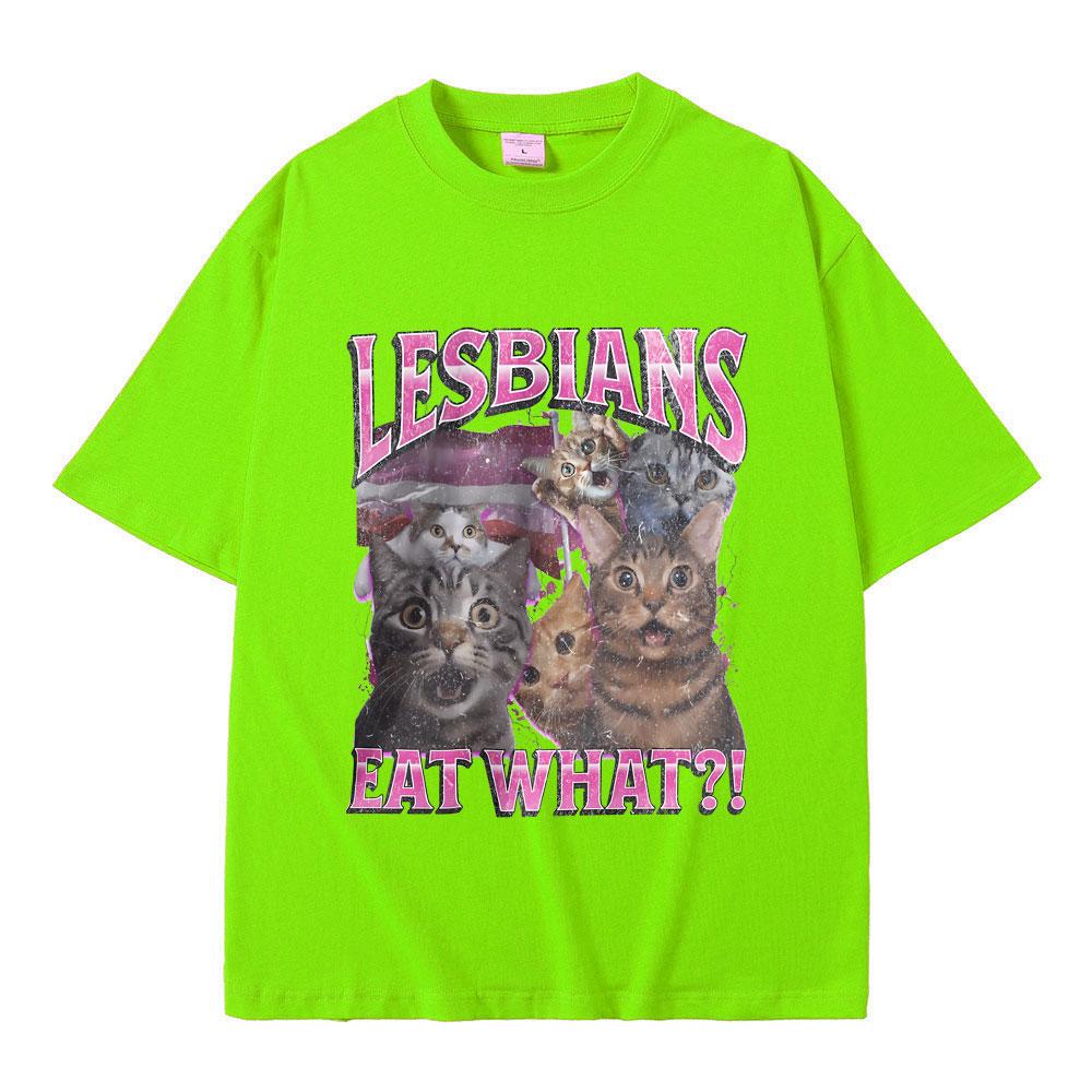 

Лесбиянки Едят Что Графическая Футболка Унисекс Повседневная Высококачественная Футболка из Чистого Хлопка Мужская Женская Модная Оверсайз Уличная Одежда Футболки 4XL