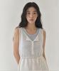 Sayu Crochet Layered Long Dress Ivory