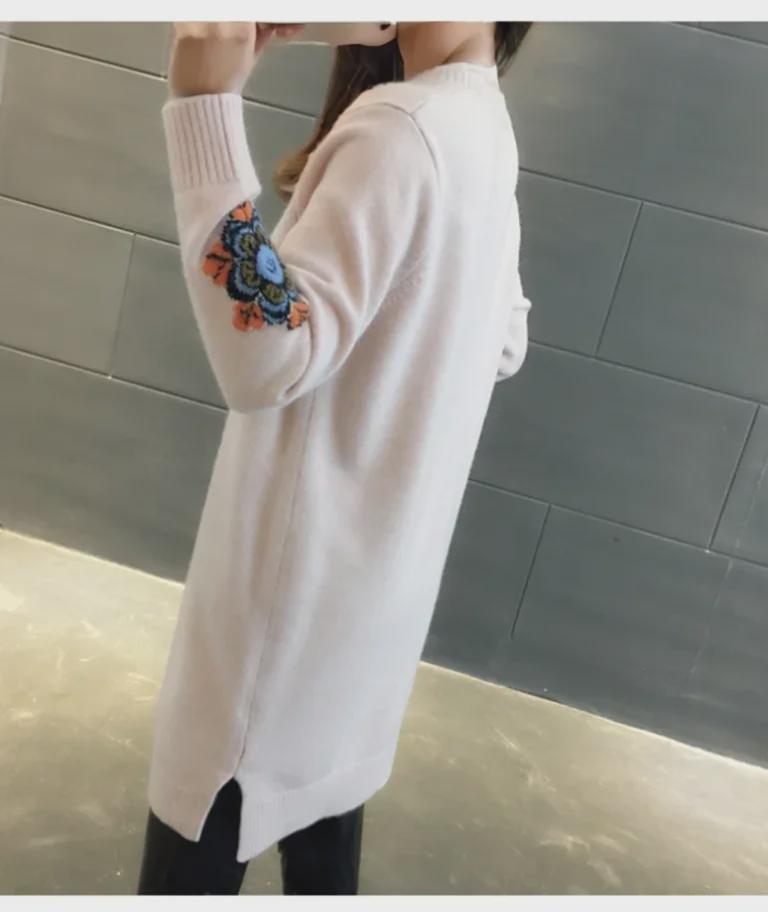 Women's 2024 Autumn/Winter Loose Knit Sweater - Thick, Trendy, Medium-Long Design