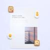 8pcs Simulation breakfast sandwich refrigerator Magnet sticker Message Sticker Refrigerator door decorative magnet resin sticker
