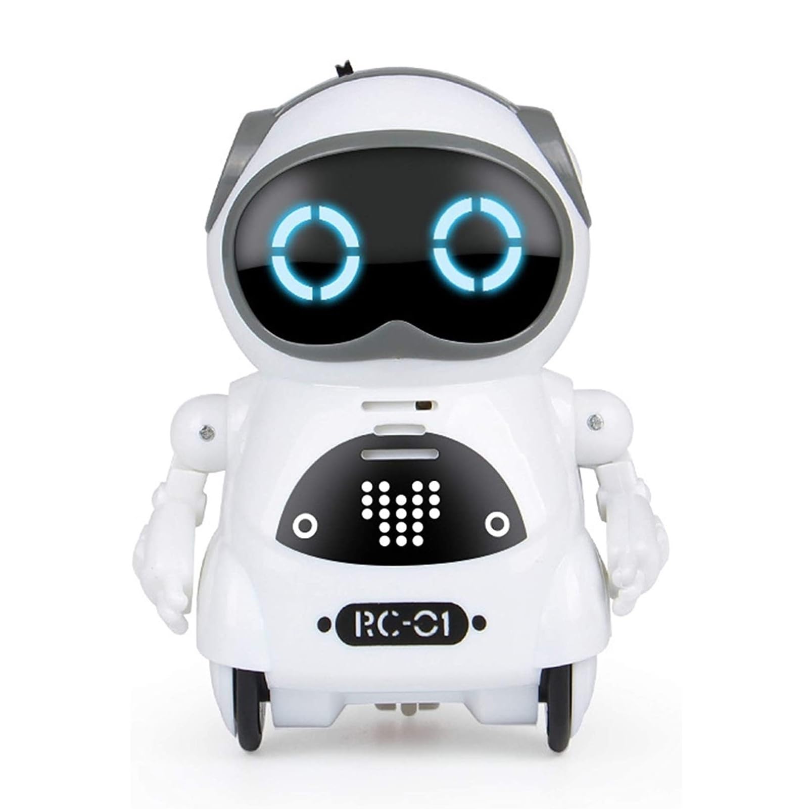 

ATAMIRA Mini English Robot Toy, White, Sings, Dances, and Reacts to English Words, Perfect for Kids, Carry in Your Pocket, Birthday Gift for Children