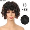 LISI HAIR Synthetic Short Dreadlock Hair Topper Clip In Braided Hair Extensions Natural Wig For Women And Men