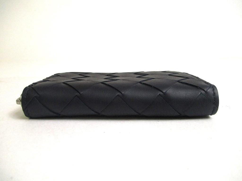Authentic BOTTEGA VENETA Intrecciato Black Leather Zipped Card Case Coin Purse #a462  Refurbished