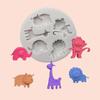 Leu Hippo Girafa Elefant Forma Silicon Mold Animal Mici Fondant Decorat Tort Ciocolata uscata Pez Biscuiti Mucegai de copt