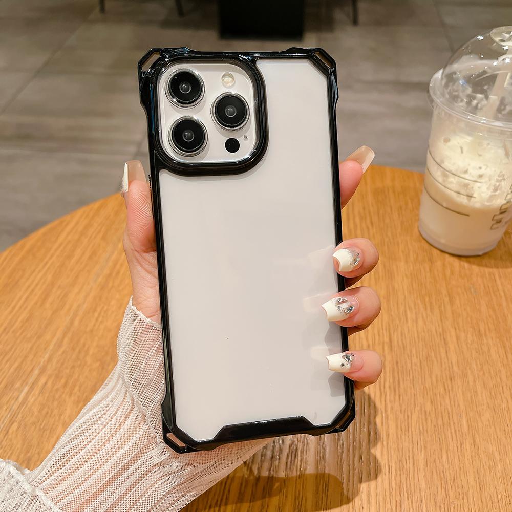 Luxury Phone Case for iPhone 12 13 14 15 16 iPhone 13 14 15 16 Pro/ Pro Max Four Corners Drop-proof Phone Shell with Lanyard Capability