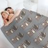 raccoon, opossum & skunk woodland friends Throw Blanket Luxury Bed linens Quilt Hairys Blankets