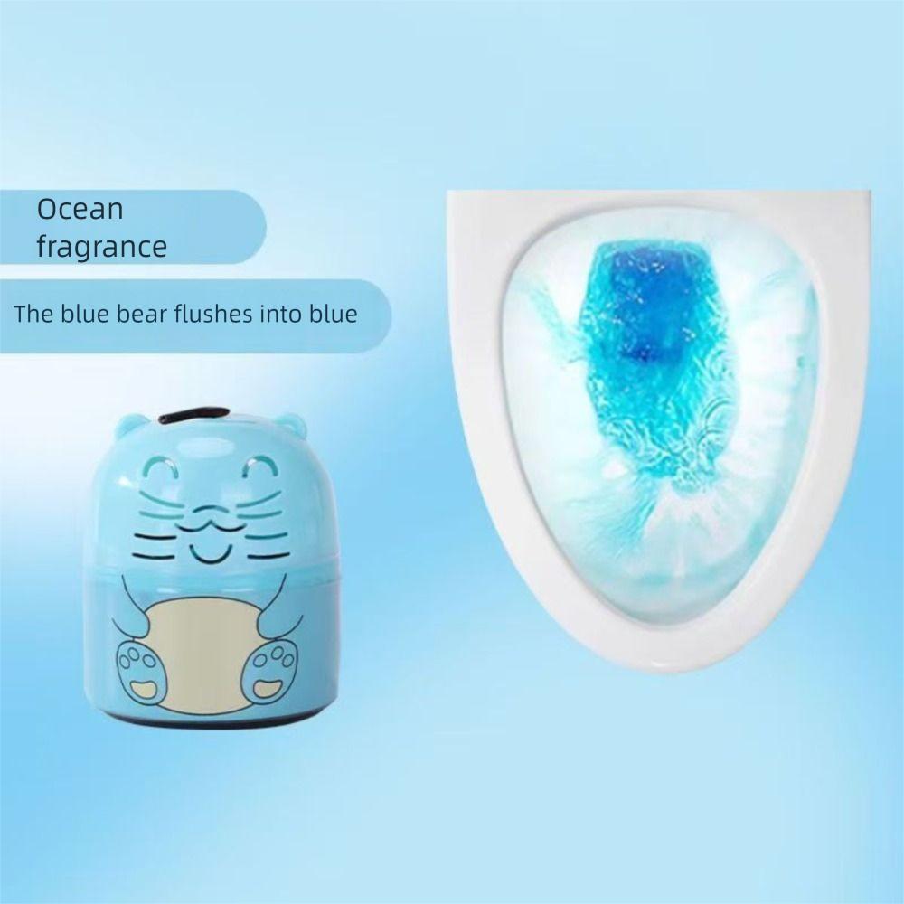 New Little Bear Toilet Bowl Cleaner Stain Removal Deodorizing Cleaner Bottle Peach Smell Retention Toilet Tank Cleaner Bathroom