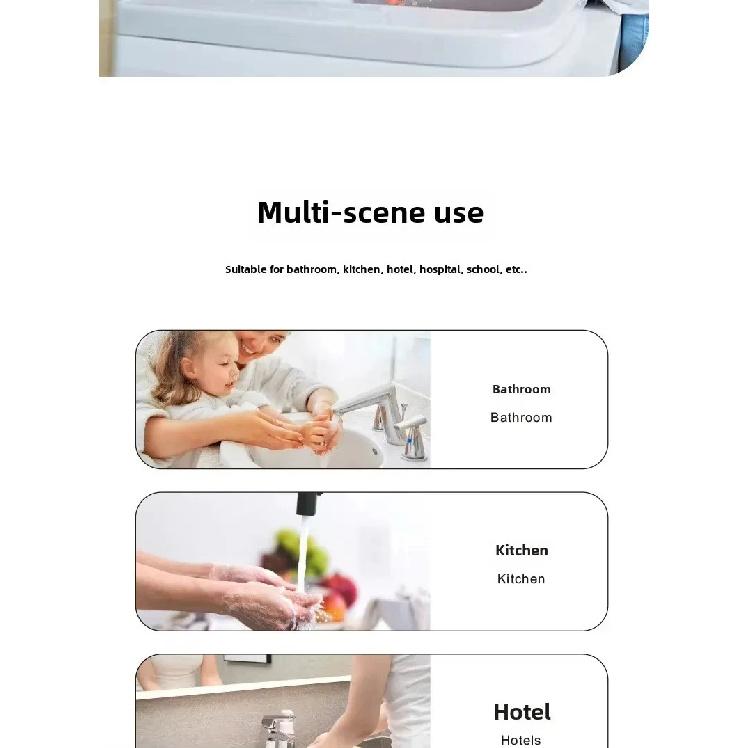 Intelligent Sensor Multi-Speed Contact-Free Wall-Mounted Vertical Hand Sanitizer Bubble Machine Rechargeable Soap Dispenser