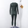 Printed Round Neck Top Pants Set Women's Sexy Hottie Long Sleeve Copper Coin Printed T-shirt Slim Casual Trousers New Fashion