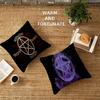 Witch Sun Moon Pentagram Pillow Covers Cartoon Sofa Decorative Home Double-sided Printing Short Plush Cute Cushion Cover