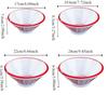 Round Ramen Bowl Imitation Porcelain Salad Bowl Durable Two-color Bowl  Kitchen