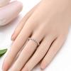 Authentic Copper White Zircon Ring Three Dimensional Heart Ring Woman Unlimited Love Couple Ring Valentine Day Gift Accessory
