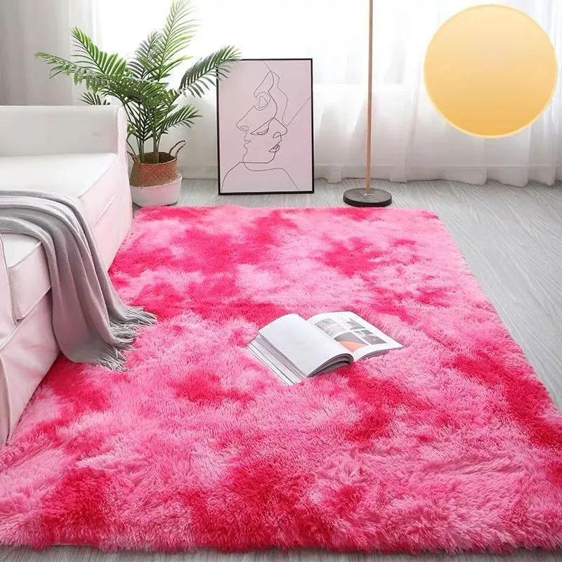 Bettvorleger Große Fläche Voller Schlafzimmerteppich Wohnzimmerbodenmatte Nordischer Plüsch Bettvorleger Sitzteppich