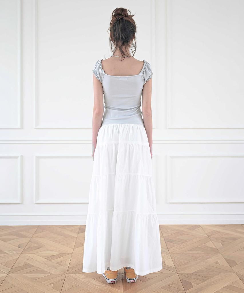 Cool Kitten Ocean Tiered Volume Maxi Skirt 2 Colors