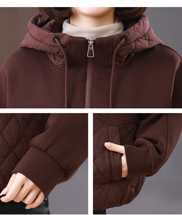 Women's Lightweight Quilted Cotton Jacket - 2024 Autumn/Winter Fashion for Middle-Aged & Elderly