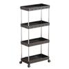Compact Multi-Layer Mobile Storage Rack for Kitchen, Bathroom, Living Room, Bedroom - Floor-Standing, Narrow Design Trolley Shelf.