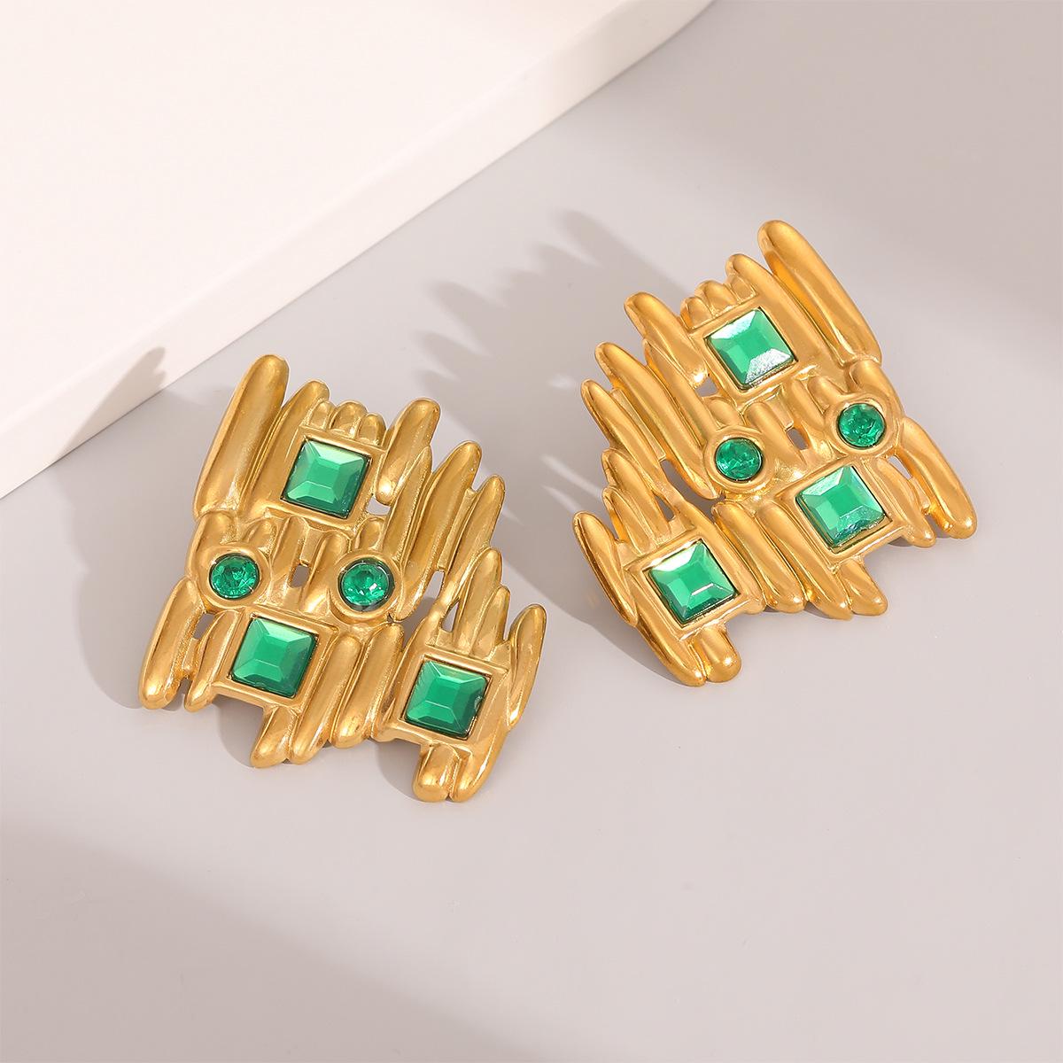 Xiantong Titanium Steel Irregular High-End Fashion Earrings - Non-Fading Niche Design Jewelry
