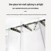 Transparenter PVC-Türvorhang: Kaltluftschutz, Wärmeisolierung, Staubdichte Beschattung mit faltbarer Vorhangschiene.