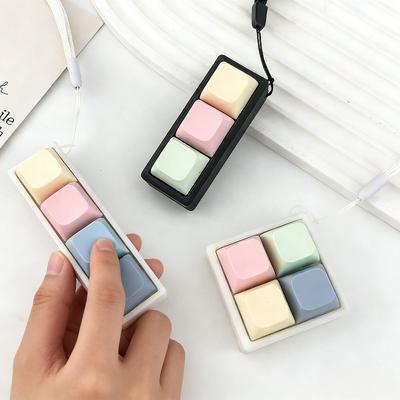 Relaxing Fun 2/4 Keys Finger Keyboard Key Button Keycap Decompression Toy Gadget Pass The Time Clicker Toy For Adults Gifts