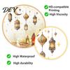 Creative Gifts for Ramadan Wall Stickers, Peel And Stick Decals, Eid Mubarak Art Decor, Vintage Hanging Easy Home Decor Lantern Moon Star Removable